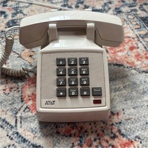 White Corded Telephone AT&T